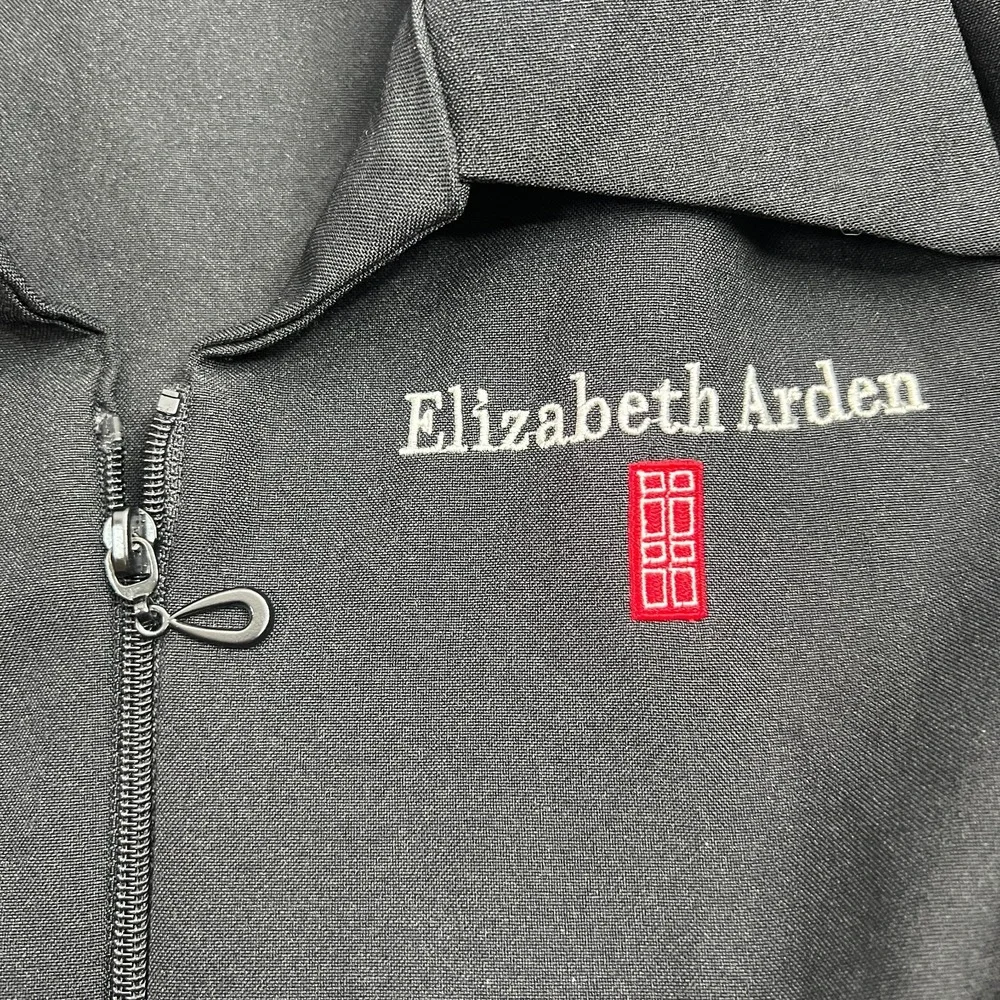 Lot/2 ELIZABETH ARDEN Jacket & Apron SMALL Uniform Top Pockets Cosmetics Counter